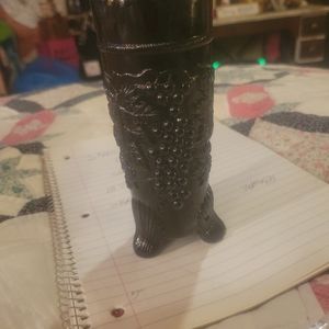 Black grape design hatpin vase 1930s